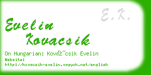 evelin kovacsik business card